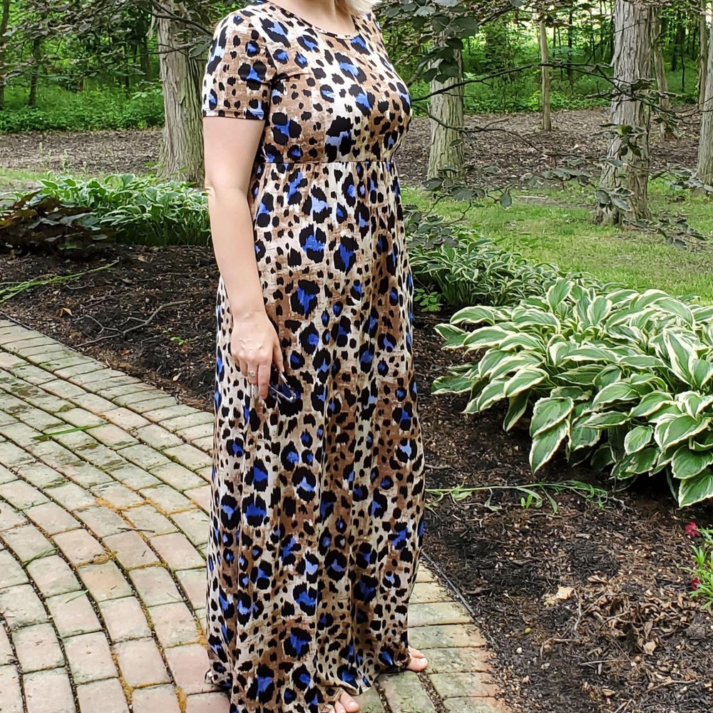 Blue Leopard Maxi